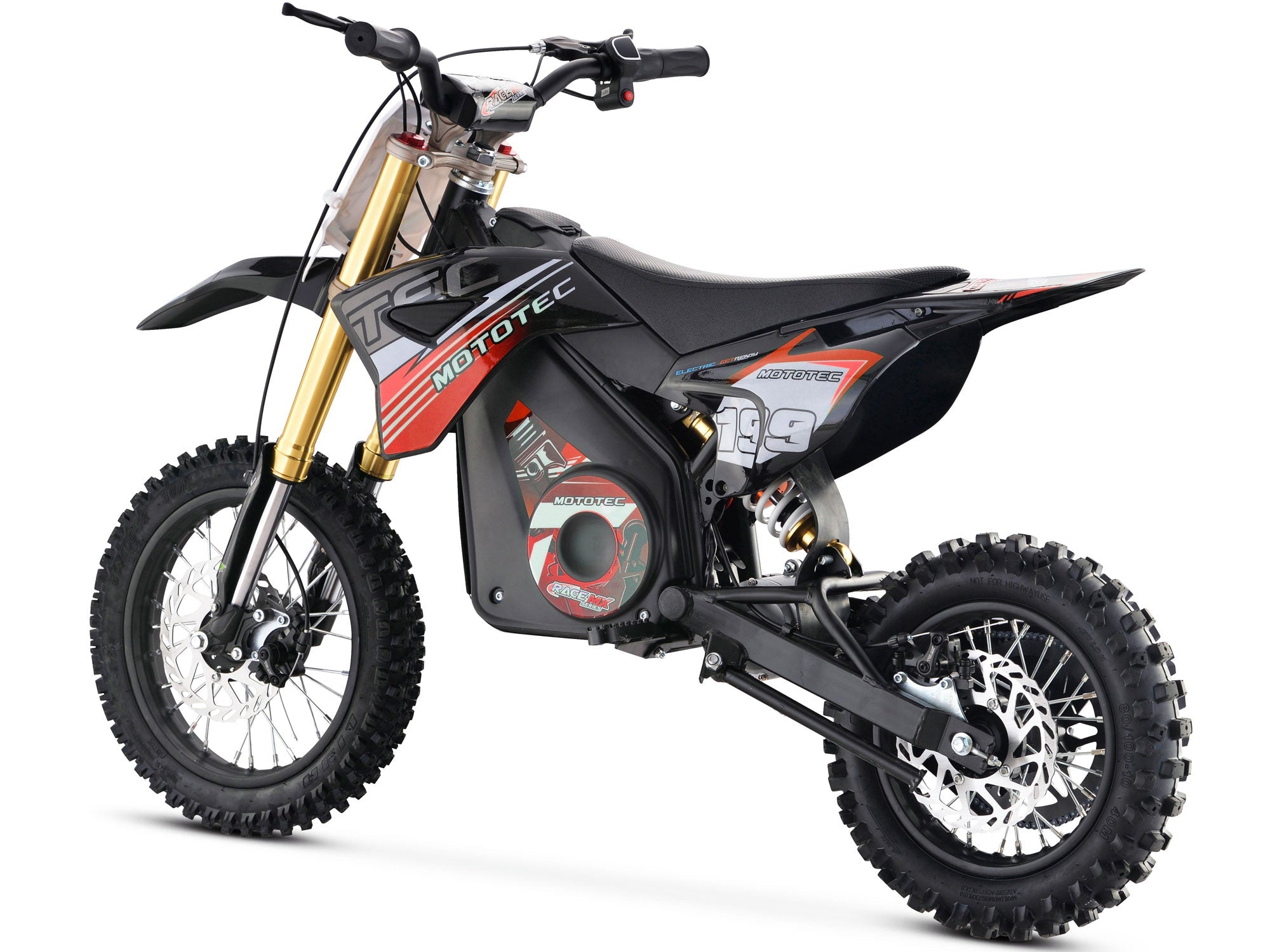 MotoTec RAGE MX 36V 1,200 Watt Lithium Kids Dirt Motocross Bike