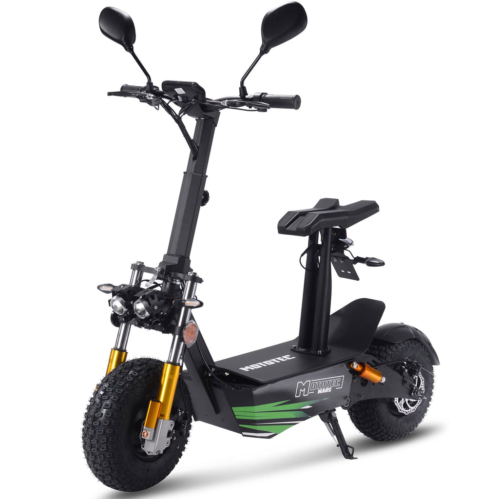MotoTec MARS Electric Scooter EScooter 60V Poof Personal Transporter PPT 3.5 kW 330 lbs capacity