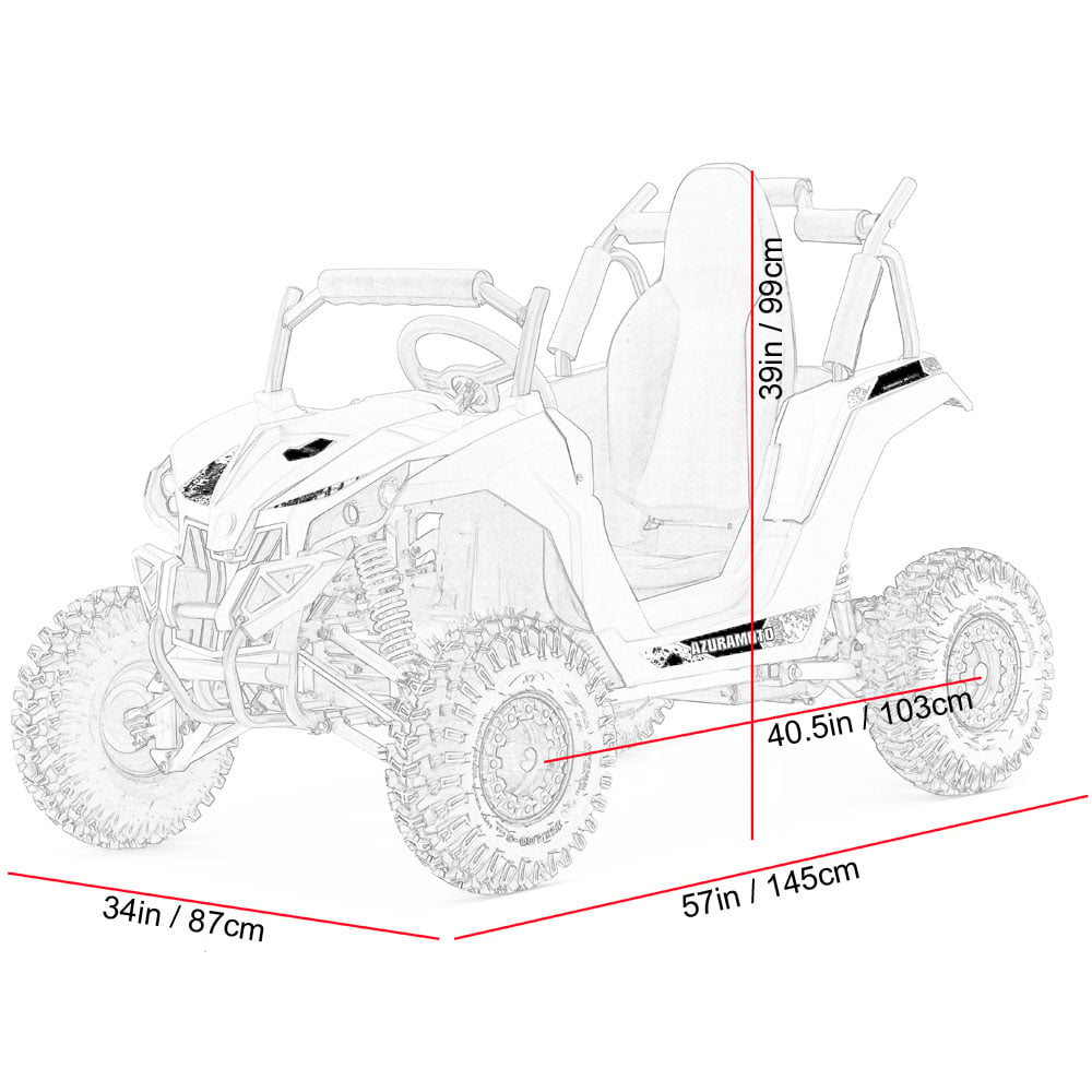 MotoTec ATV UTV Renegade Raider 48V Mini UTV 1200W Full Suspension