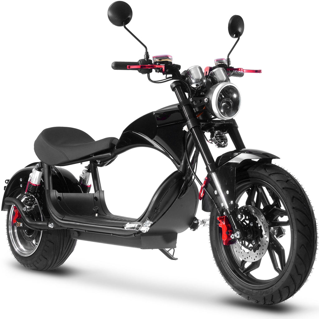 Electric Powered Motorcycle 60V 2.5 kW Lithium Chopper Cruiser Bike