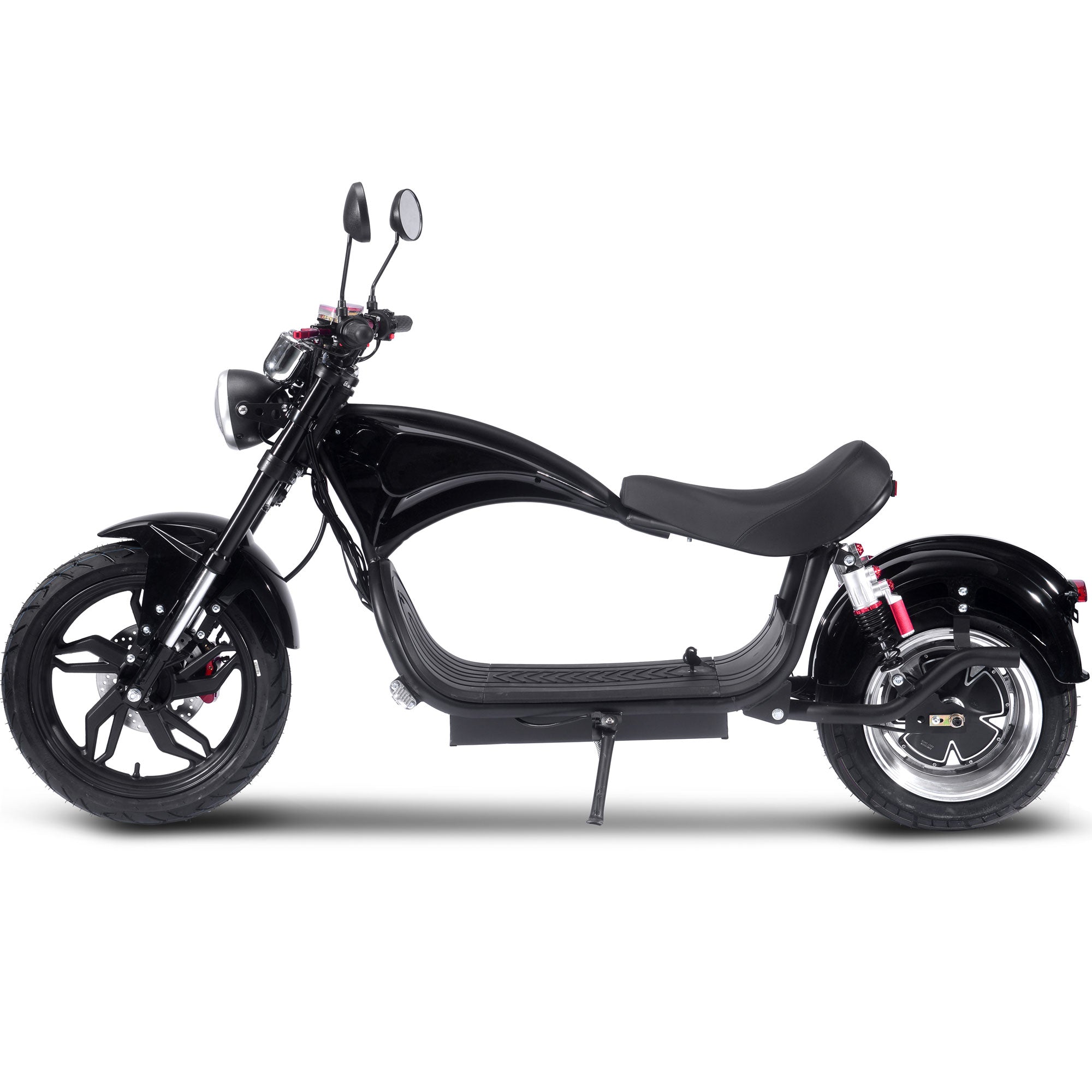 Electric Powered Motorcycle 60V 2.5 kW Lithium Chopper Cruiser Bike
