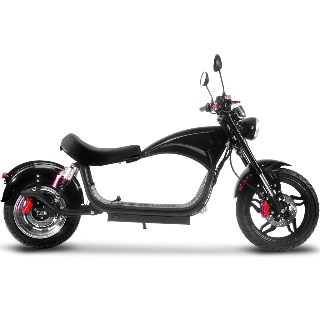 Electric Powered Motorcycle 60V 2.5 kW Lithium Chopper Cruiser Bike