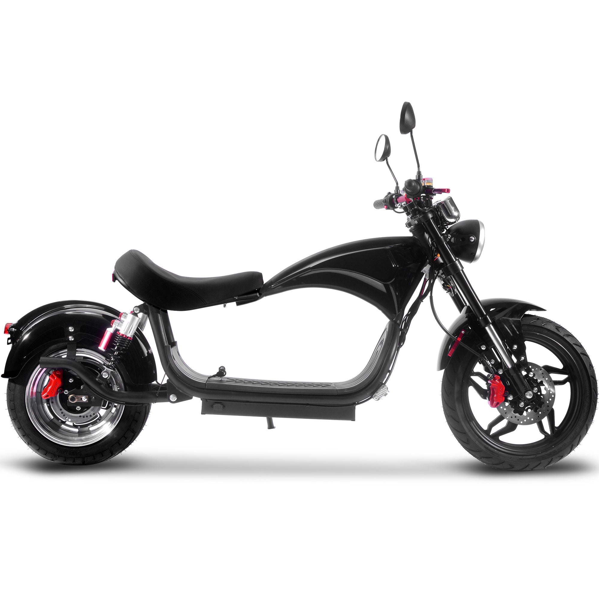 Electric Powered Motorcycle 60V 2.5 kW Lithium Chopper Cruiser Bike