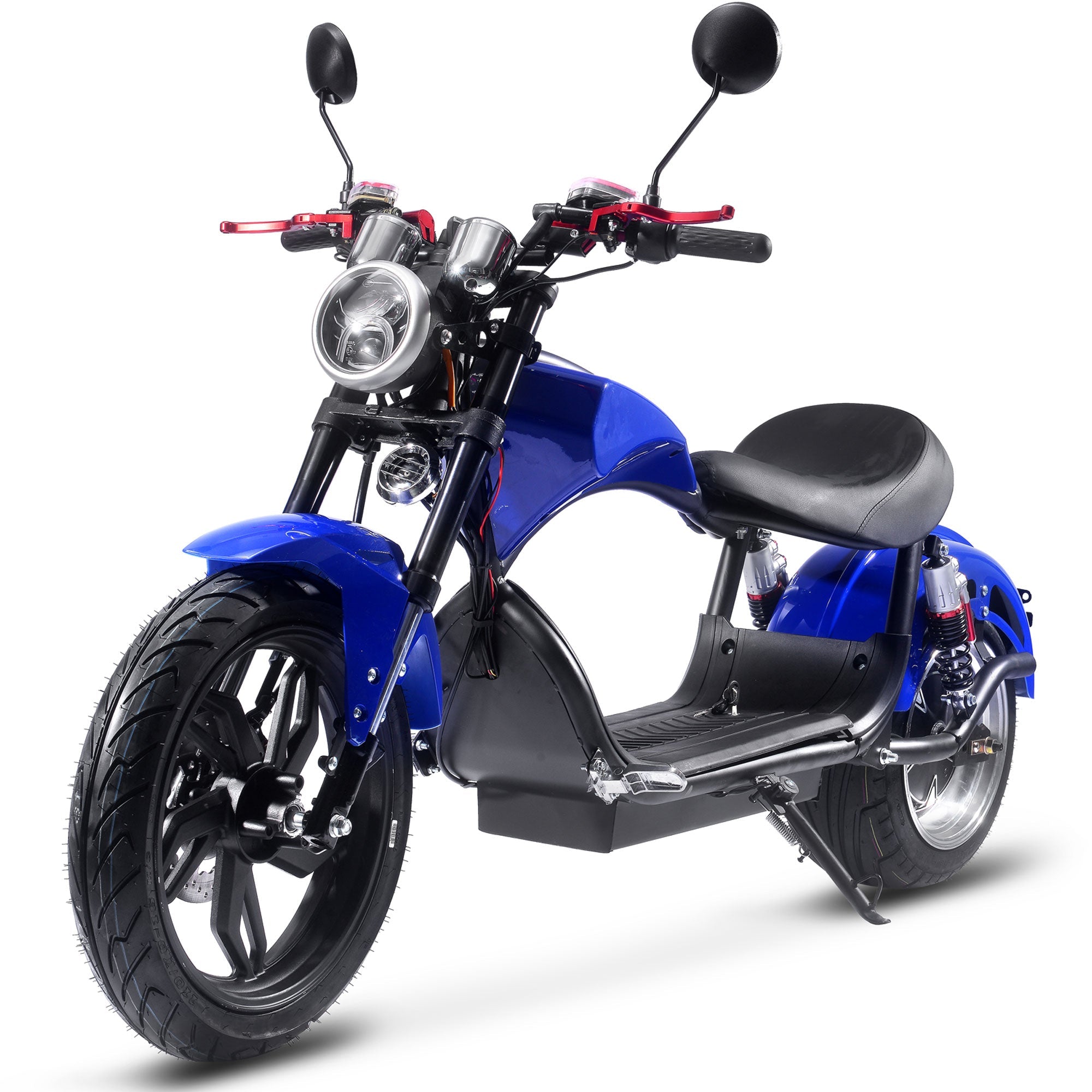 Electric Powered Motorcycle 60V 2.5 kW Lithium Chopper Cruiser Bike