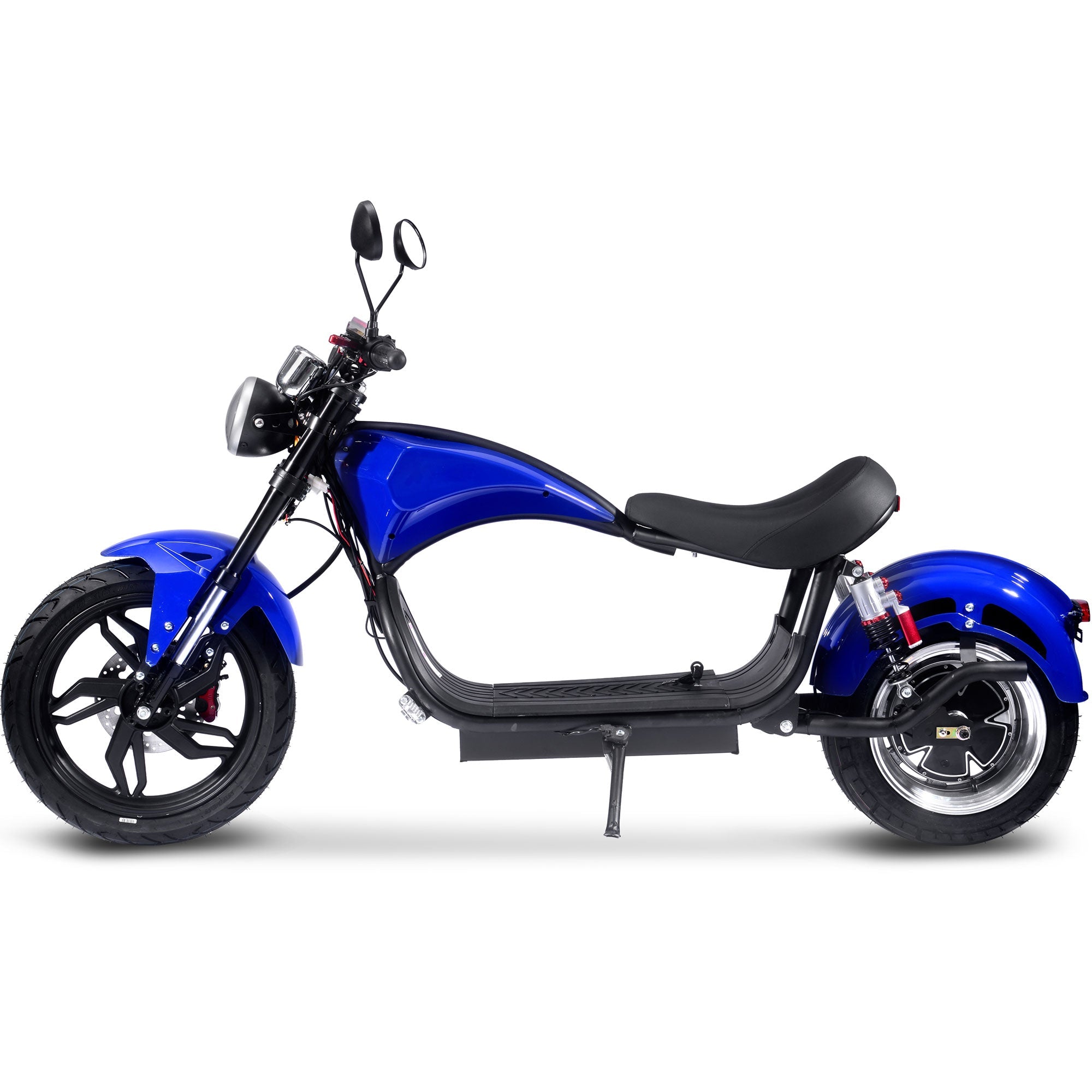 Electric Powered Motorcycle 60V 2.5 kW Lithium Chopper Cruiser Bike