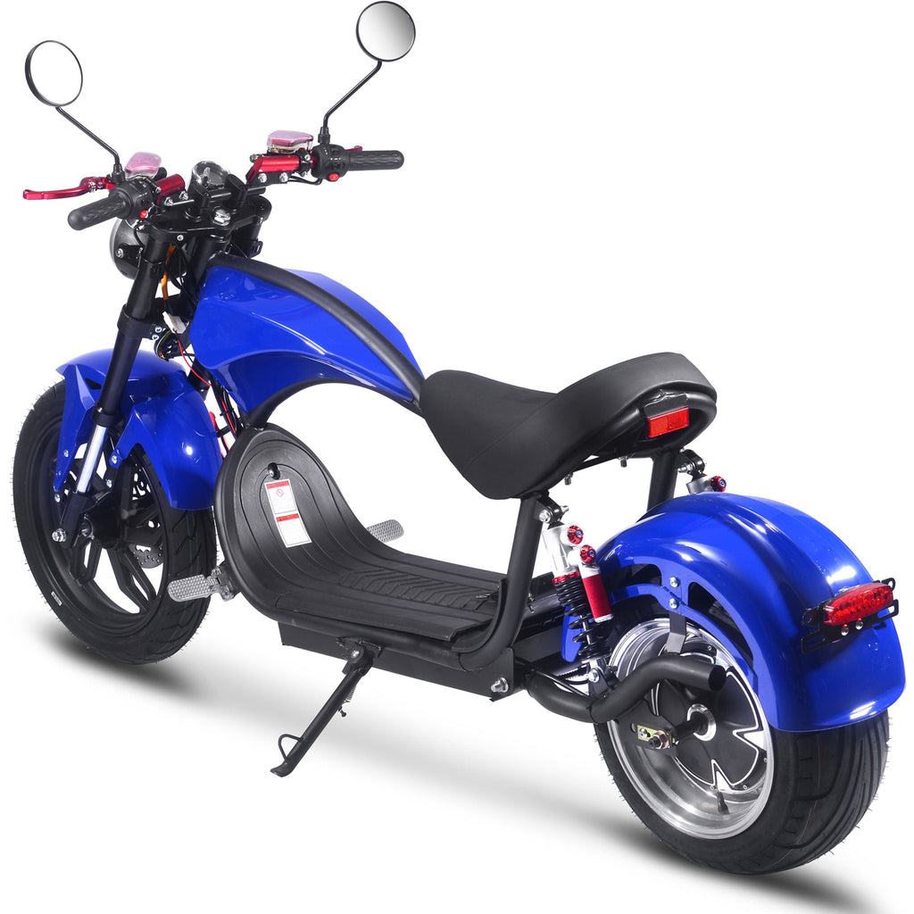 Electric Powered Motorcycle 60V 2.5 kW Lithium Chopper Cruiser Bike
