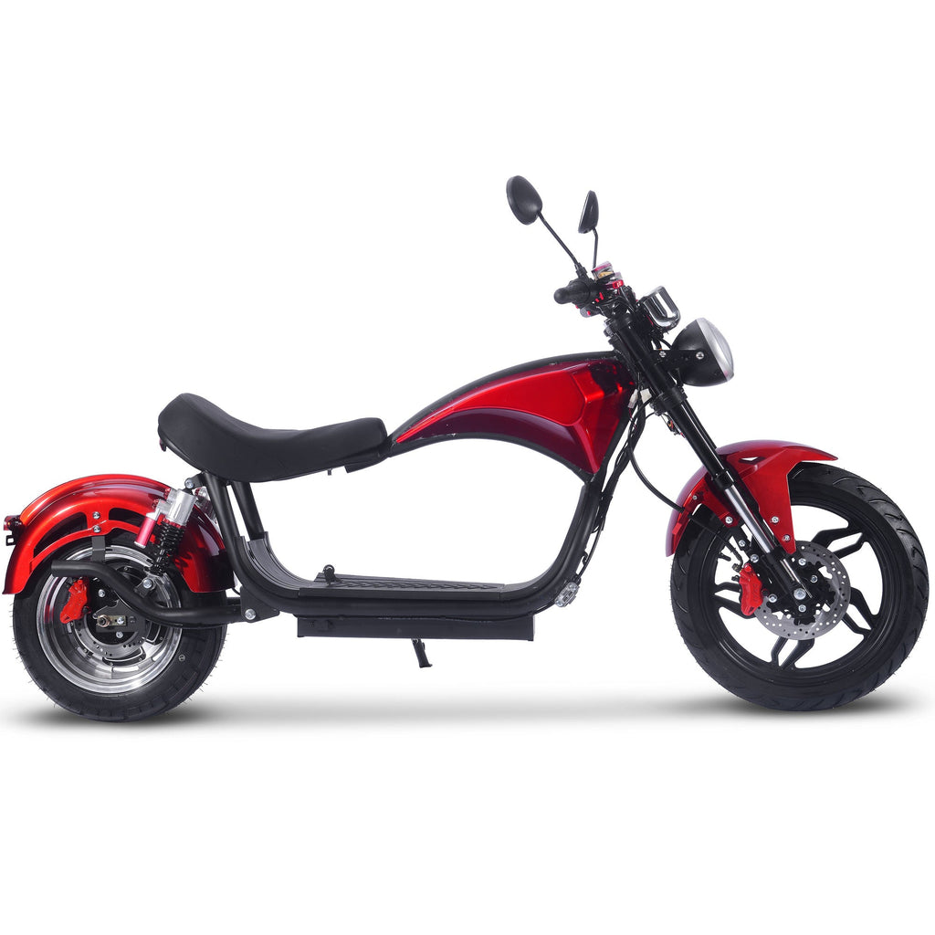 Electric Powered Motorcycle 60V 2.5 kW Lithium Chopper Cruiser Bike