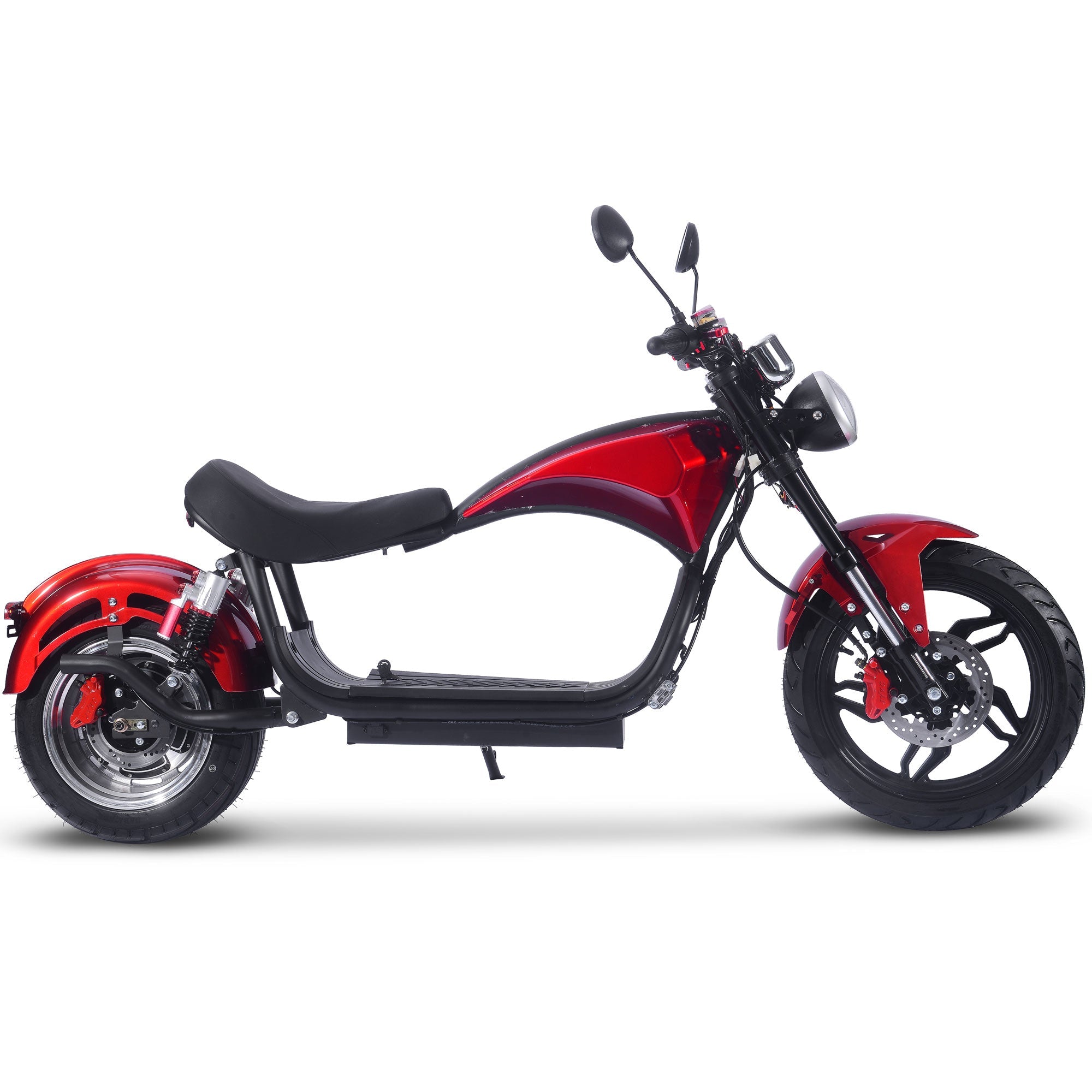 Electric Powered Motorcycle 60V 2.5 kW Lithium Chopper Cruiser Bike