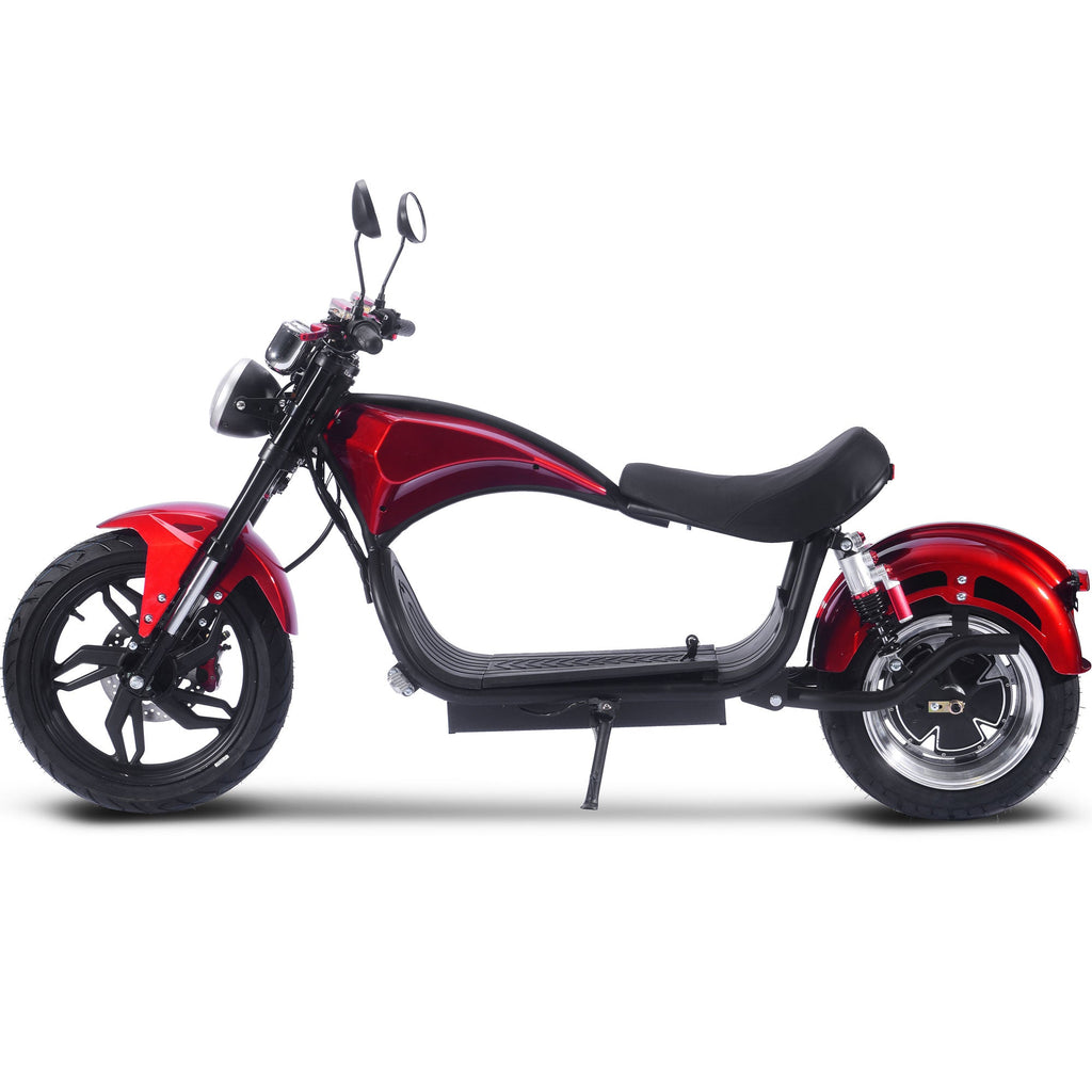 Electric Powered Motorcycle 60V 2.5 kW Lithium Chopper Cruiser Bike