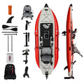 Personal Watercraft, Nautiqua ARUBA, Deluxe Paddleboard and Pedal Kayak, Red