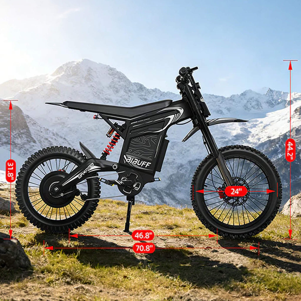 Off-Road Electric Dirt Bike EKX GT600 7500W 72V30AH Full-Suspension (SAK49037)