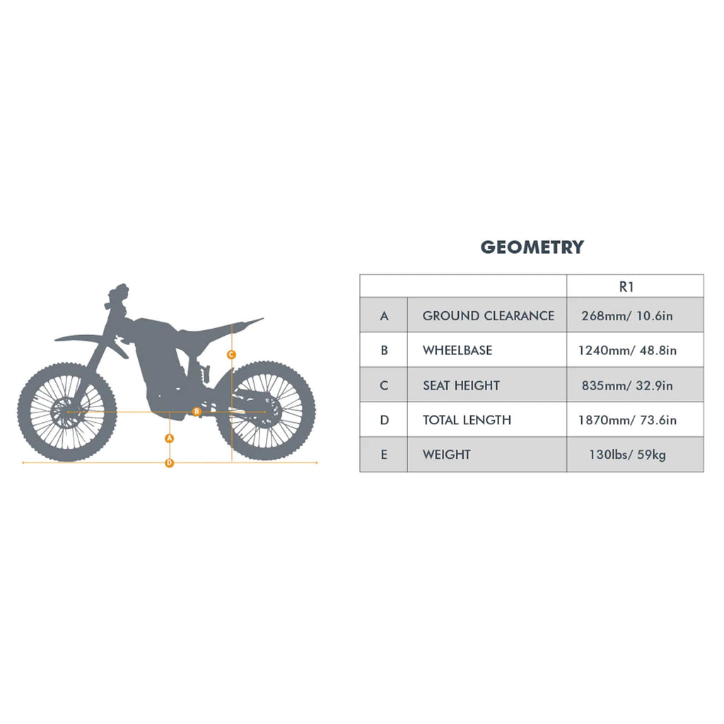 Electric Dirt Bike Eunorau R1 72V35AH 8000W All-Terrain Off-Road (SAK25097)