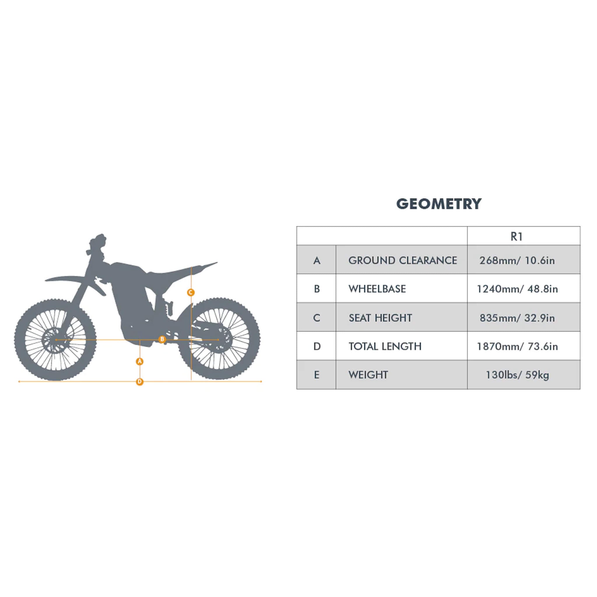 Electric Dirt Bike Eunorau R1 72V35AH 8000W All-Terrain Off-Road (SAK25097)