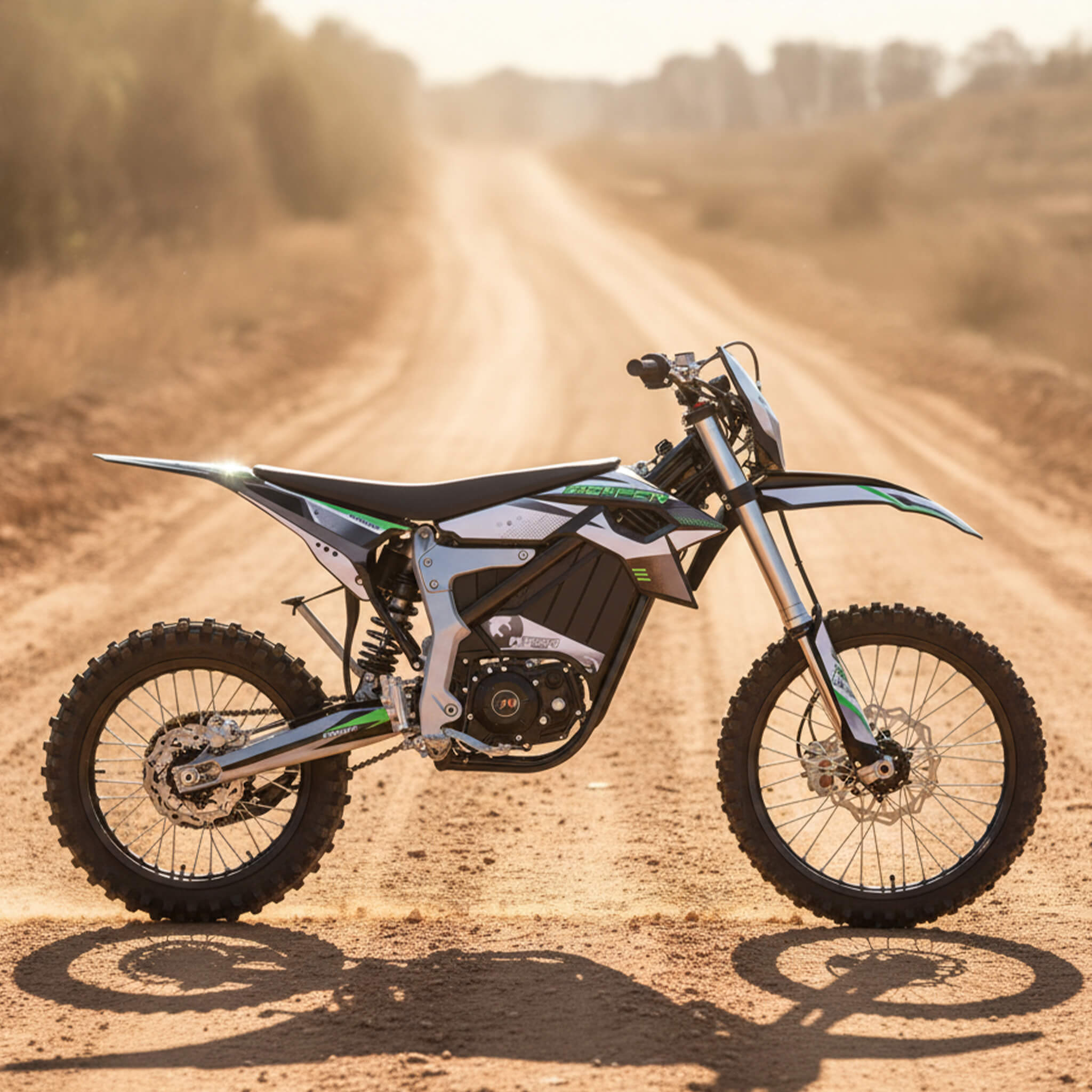 Electric Dirt Bike, MotoTec Venom High-Performance 72V/12000W White (SAK70326)